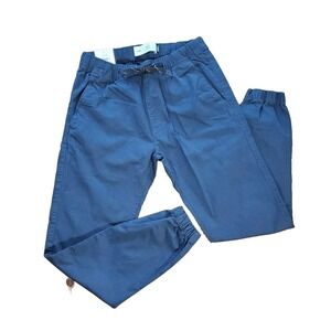 Cotton On Pants Men's 30 Navy Blue Drake Cuffed Twill Joggers NWT
